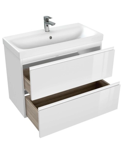 Тумба белый глянец 77,6 см Cersanit Moduo Slim 64126