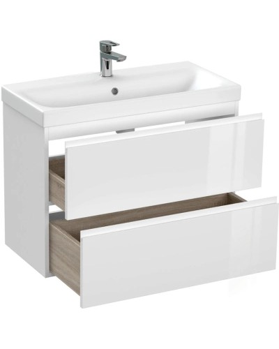 Тумба белый глянец 77,6 см Cersanit Moduo Slim 64126