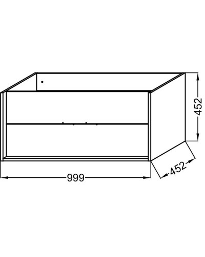 Тумба дуб табак/белый глянец 99,9 см Jacob Delafon Vivienne EB1585-E52-G1C