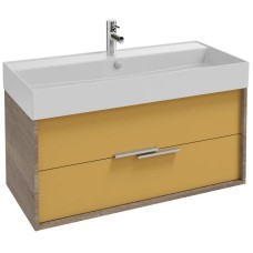 Тумба дуб табак/императорский желтый глянец 99,9 см Jacob Delafon Vivienne EB1585-E52-G1N