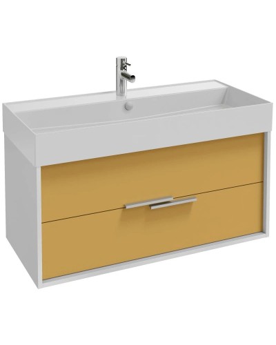 Тумба белый/императорский желтый глянец 99,9 см Jacob Delafon Vivienne EB1585-N18-G1N