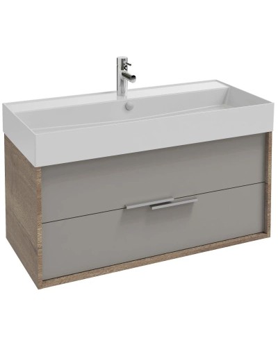 Тумба дуб табак/серый титан матовый 99,9 см Jacob Delafon Vivienne EB1585-E52-M54