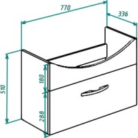 Тумба белый глянец 77 см Bellezza Анкона 4639613190011