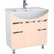 Тумба бежевый глянец/белый глянец 74 см Bellezza Альфа 4638812110073