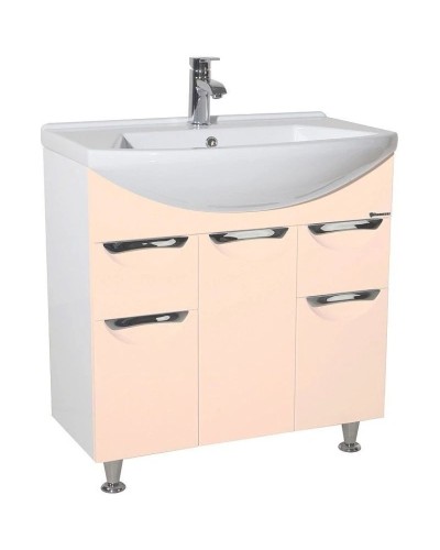 Тумба бежевый глянец/белый глянец 74 см Bellezza Альфа 4638812110073