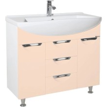 Тумба бежевый глянец/белый глянец 89 см Bellezza Альфа 4638815110070