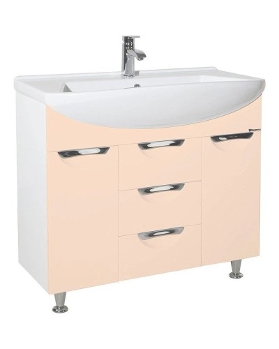 Тумба бежевый глянец/белый глянец 89 см Bellezza Альфа 4638815110070