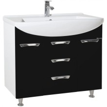 Тумба черный глянец/белый глянец 89 см Bellezza Альфа 4638815110049