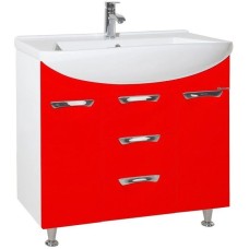 Тумба красный глянец/белый глянец 89 см Bellezza Альфа 4638815110032