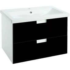 Тумба черный глянец/белый глянец 86,2 см Bellezza Пегас 4630415270048