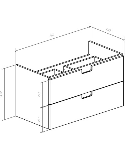 Тумба красный глянец/белый глянец 86,2 см Bellezza Пегас 4630415270031