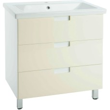 Тумба бежевый глянец/белый глянец 96,2 см Bellezza Пегас 4630417140073