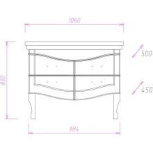 Тумба белый глянец 98,4 см Onika Адель 110507