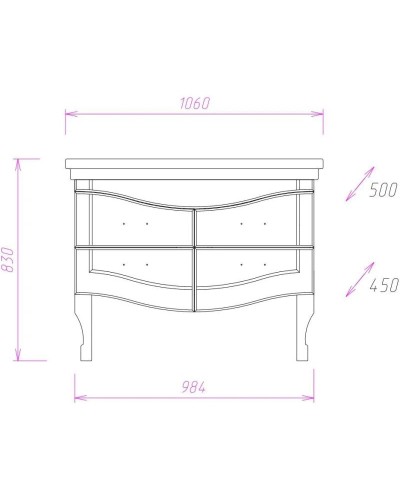 Тумба белый глянец 98,4 см Onika Адель 110507