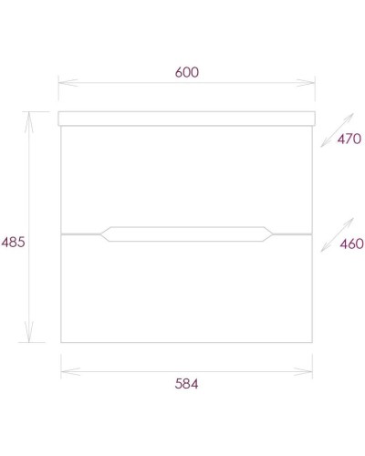 Тумба белый глянец 58,4 см Onika Айленд 106114