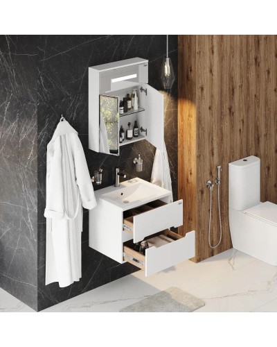 Тумба белый глянец 58,4 см Onika Айленд 106114