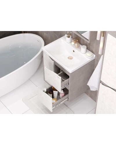 Тумба светлый камень/бетон крем 57,6 см Onika Брендон 106138