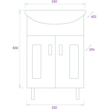 Тумба белый глянец 52 см Onika Кристалл 105550