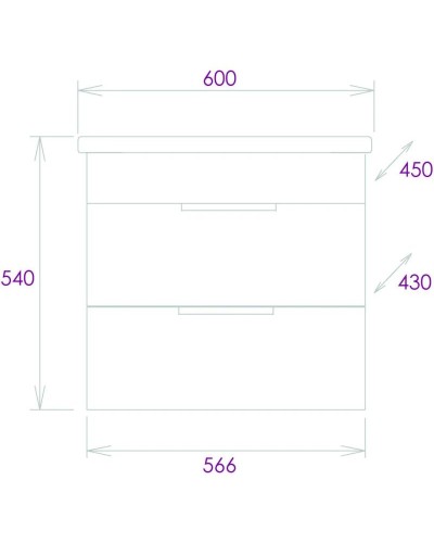 Тумба дуб галифакс 56,6 см Onika Легран 106142