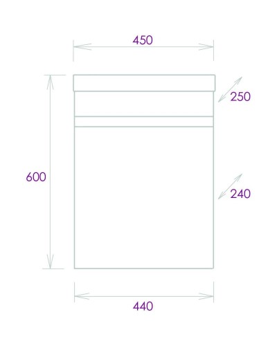Тумба дуб сонома/серый матовый 44 см Onika Милтон 104511