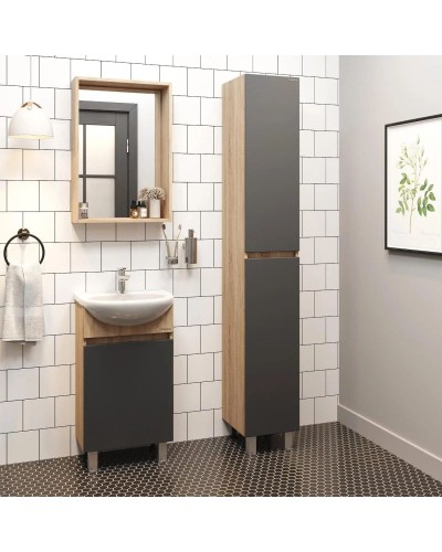 Тумба дуб сонома/серый матовый 43 см Onika Милтон 104512