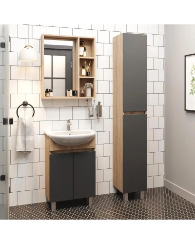 Тумба дуб сонома/серый матовый 49 см Onika Милтон 105037