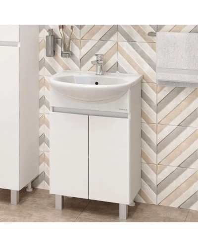 Тумба белый глянец 50 см Onika Милтон 105559