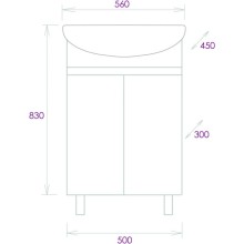 Тумба белый глянец 50 см Onika Милтон 105559