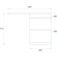 Тумба белый глянец 58 см Onika Милтон 105801