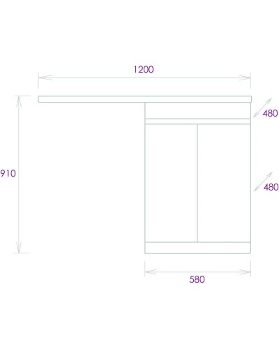 Тумба белый глянец 58 см Onika Милтон Нова 105802