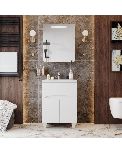 Тумба белый глянец 57 см Onika Стрим 106144