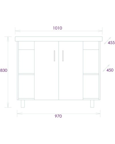 Тумба дуб сонома/серый матовый 97 см Onika Тимбер 110010