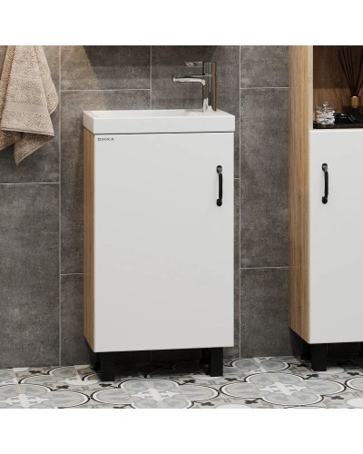 Тумба дуб сонома/белый матовый 45 см Onika Тимбер 104508