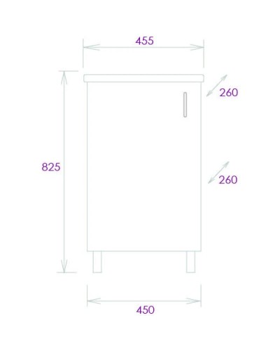 Тумба дуб сонома/белый матовый 45 см Onika Тимбер 104508