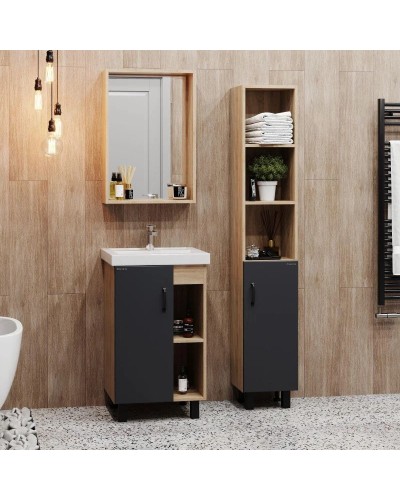 Тумба дуб сонома/серый матовый 47 см Onika Тимбер 105035