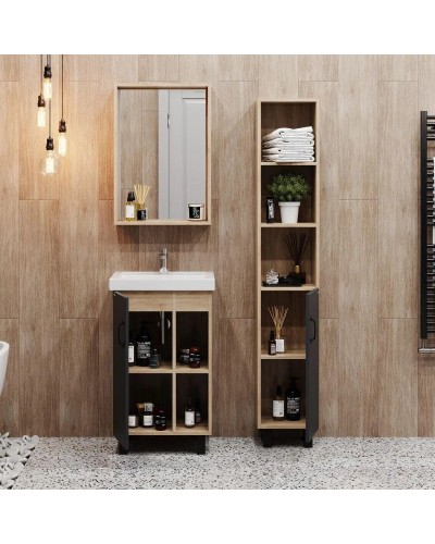 Тумба дуб сонома/серый матовый 47 см Onika Тимбер 105035