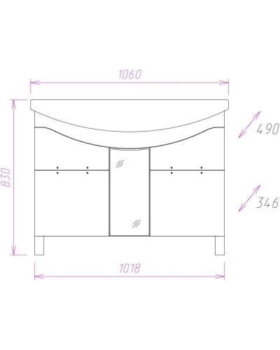 Тумба белый глянец 101,8 см Onika Флорена 110504