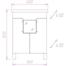 Тумба белый глянец 56 см Onika Флорена 106050
