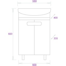 Тумба белый глянец/кастелло 50 см Onika Харпер 105557