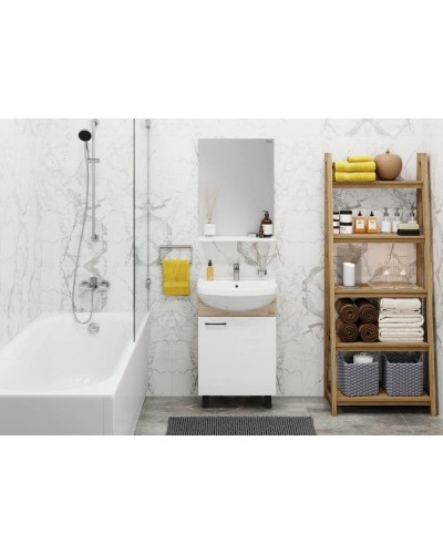 Тумба дуб сонома/белый матовый 47,8 см Onika Эко 105208