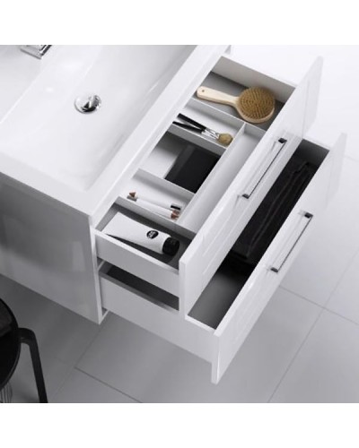 Тумба под раковину Aqwella Манчестер 60 MAN01062 подвесная Белый глянец