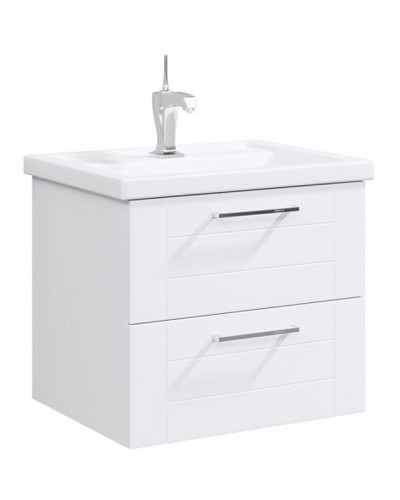 Тумба под раковину Aqwella Манчестер 60 MAN01062 подвесная Белый глянец