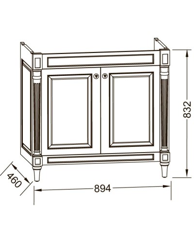 Тумба серый матовый 89,4 см Jacob Delafon Cleo 1889 EB726-MWB