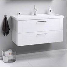Тумба под раковину Aqwella Манчестер 80 MAN01082 подвесная Белый глянец