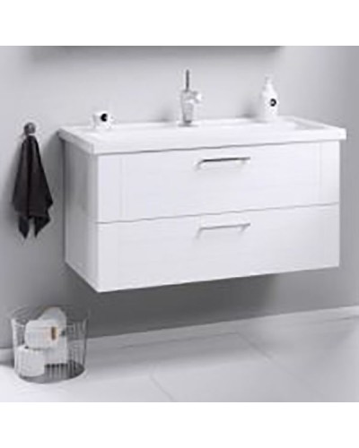 Тумба под раковину Aqwella Манчестер 80 MAN01082 подвесная Белый глянец