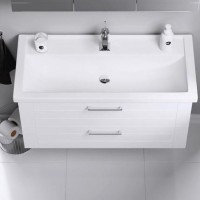 Тумба под раковину Aqwella Манчестер 80 MAN01082 подвесная Белый глянец