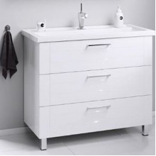 Тумба под раковину Aqwella Манчестер 100 MAN01103 Белый глянец