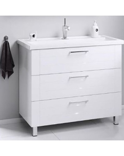 Тумба под раковину Aqwella Манчестер 100 MAN01103 Белый глянец