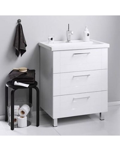 Тумба под раковину Aqwella Манчестер 70 MAN01073 Белый глянец