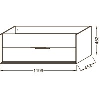 Тумба дуб давос/черный матовый 119,9 см Jacob Delafon Vivienne EB1669-E75-J53